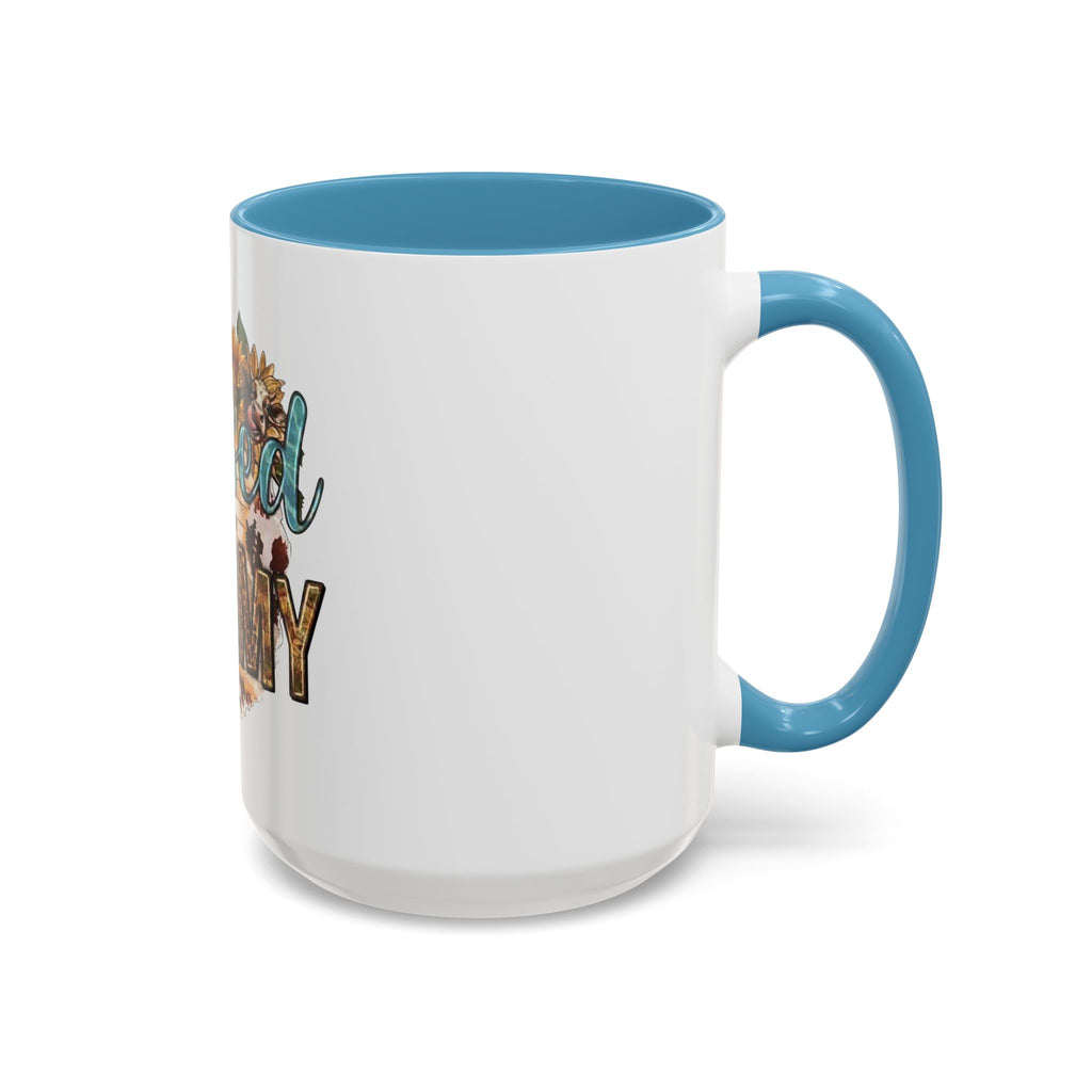 Blessed Mommy Accent Coffee Mug — Floral Sunflower Rustic 'Blessed Mommy' Tea & Coffee Cup (11oz, 15oz)