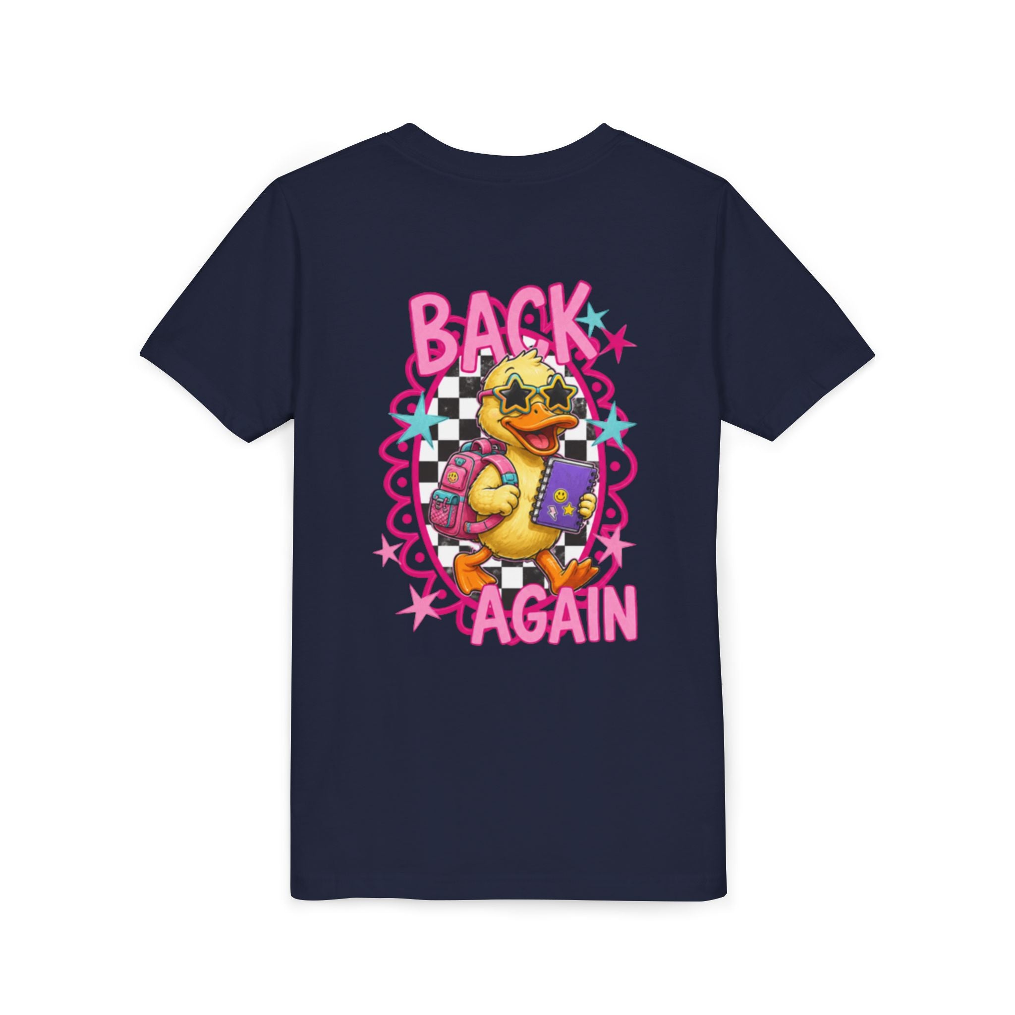 Back to School Youth Tee — "Back Again" Retro Duck Graphic