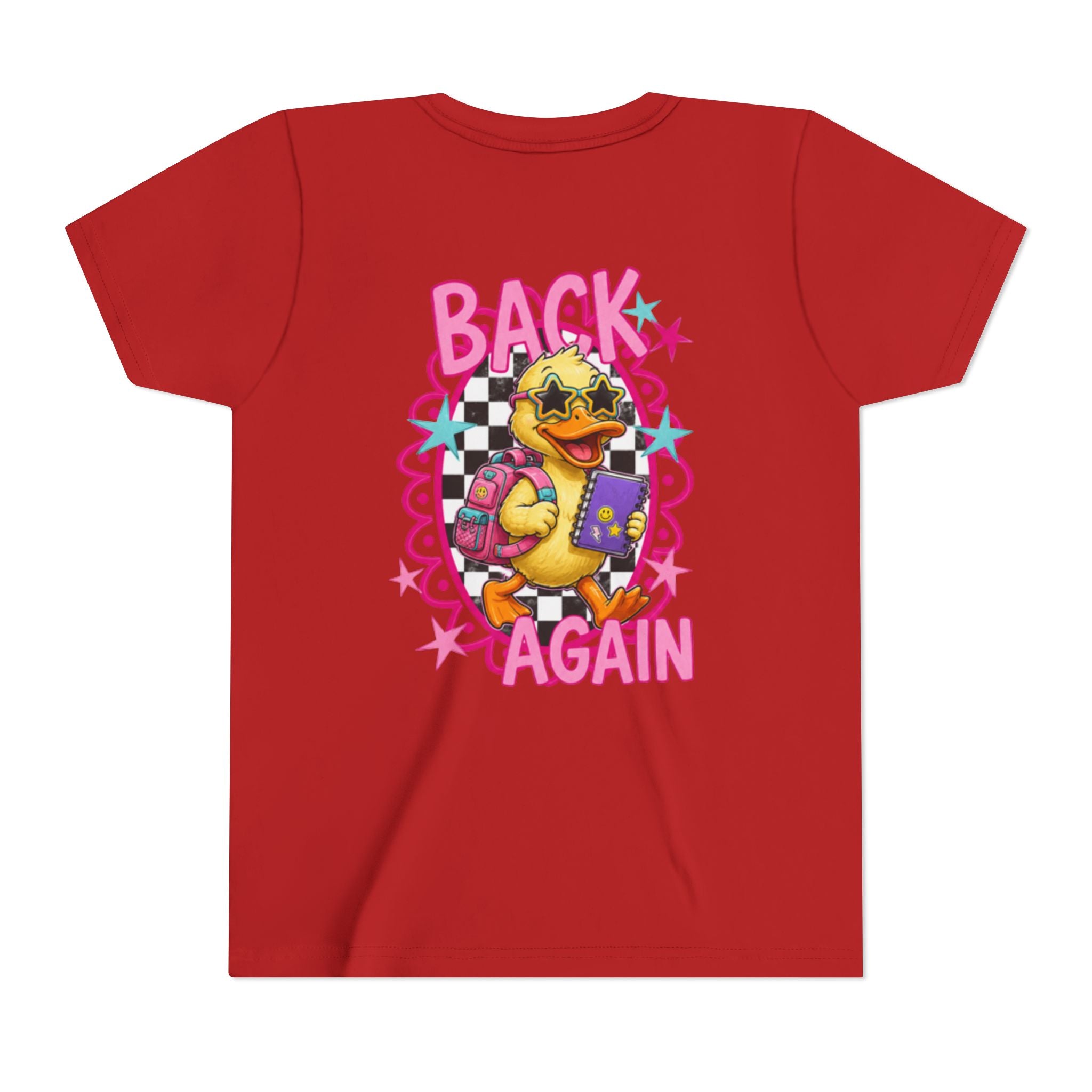 Back to School Youth Tee — "Back Again" Retro Duck Graphic