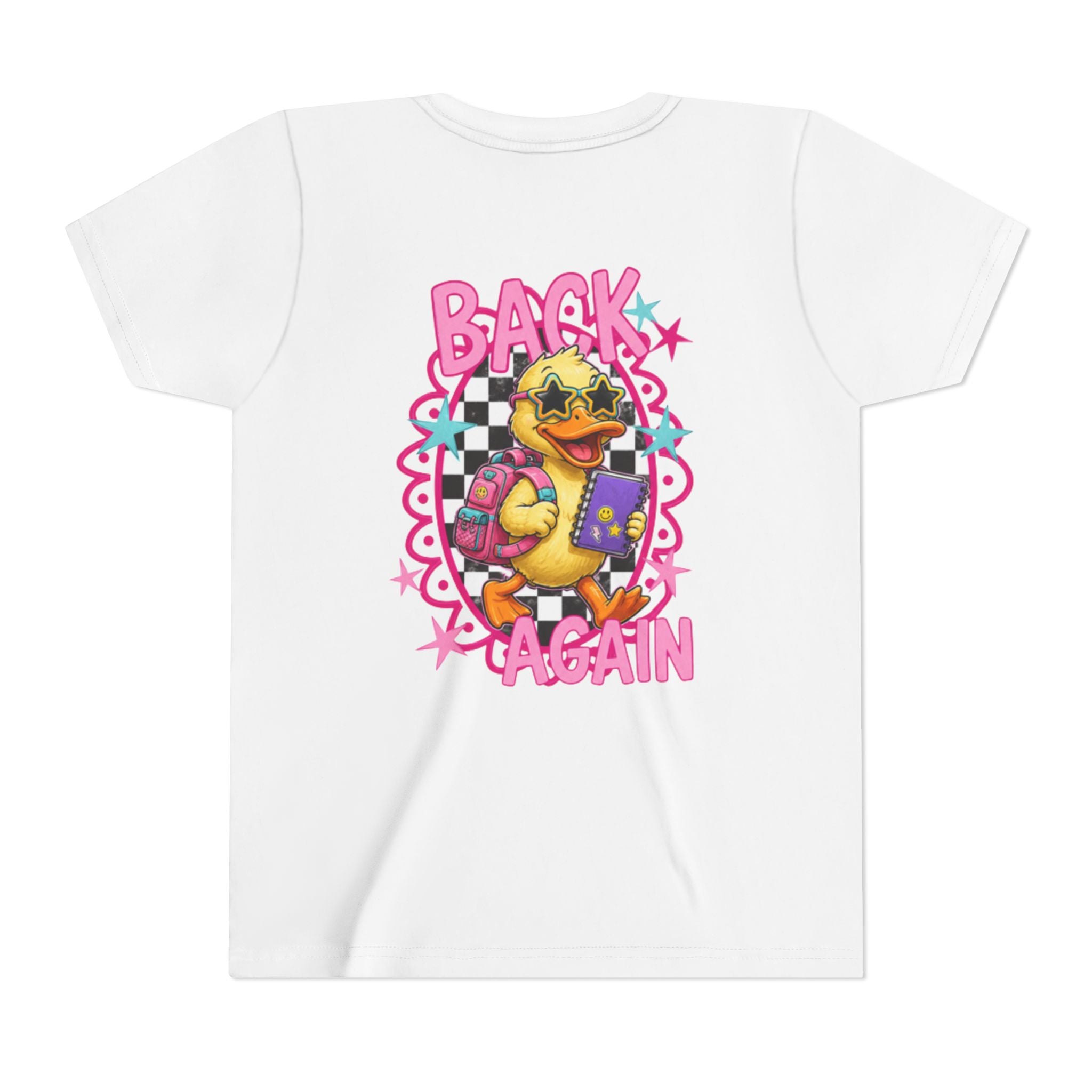 Back to School Youth Tee — "Back Again" Retro Duck Graphic