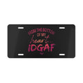 IDGAF Vanity Plate