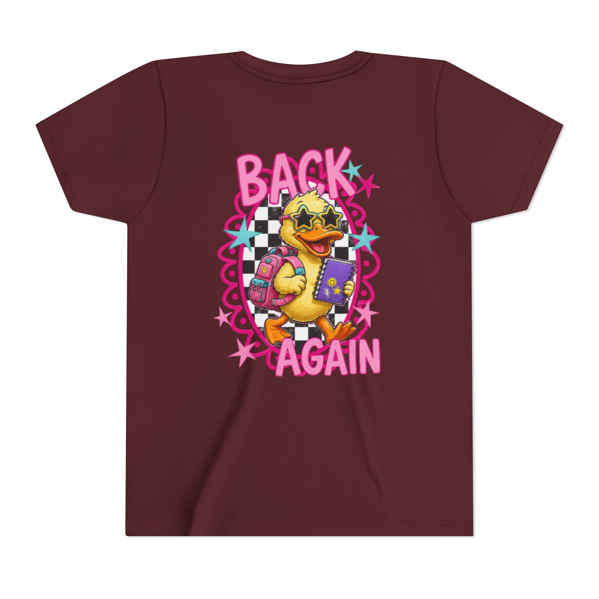 Back to School Youth Tee — "Back Again" Retro Duck Graphic