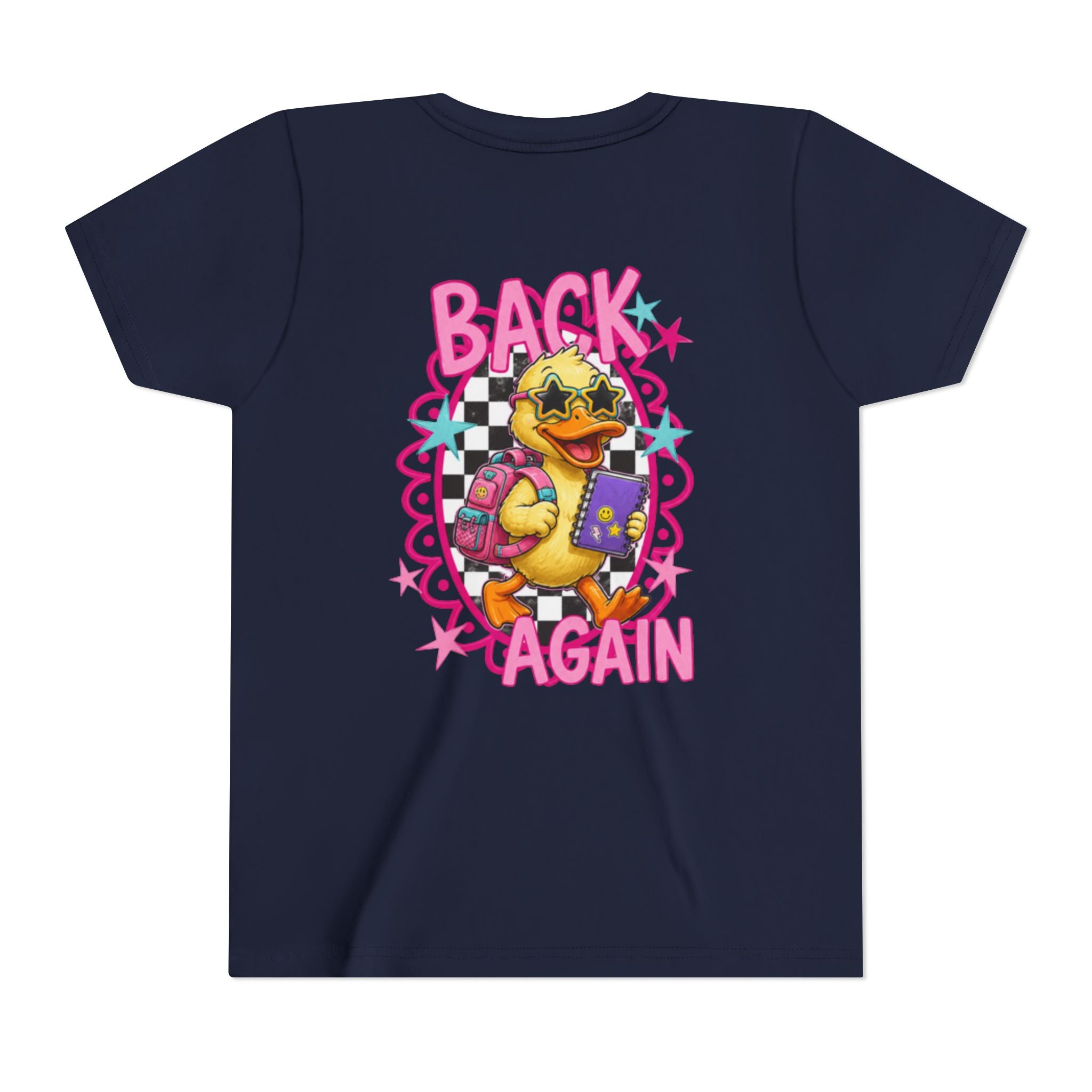 Back to School Youth Tee — "Back Again" Retro Duck Graphic