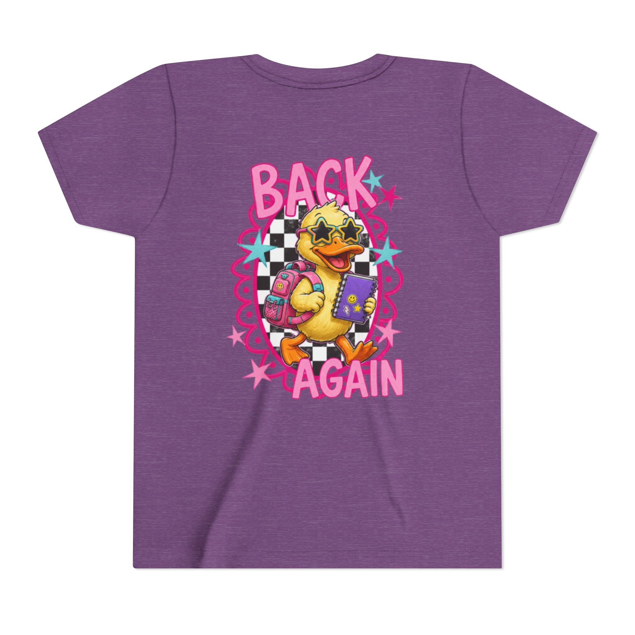 Back to School Youth Tee — "Back Again" Retro Duck Graphic
