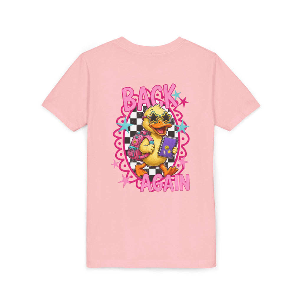 Back to School Youth Tee — "Back Again" Retro Duck Graphic