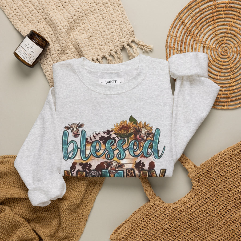 Blessed Mommy Sweatshirt — Floral Leopard Mama Pullover