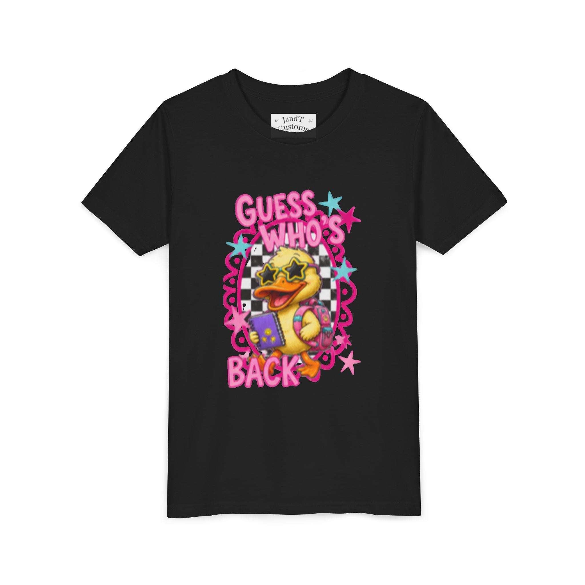 Back to School Youth Tee — "Back Again" Retro Duck Graphic